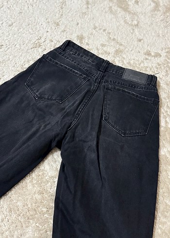 Siyah Yırtık Salaş Kadın Denim Pantolon - Görsel 6