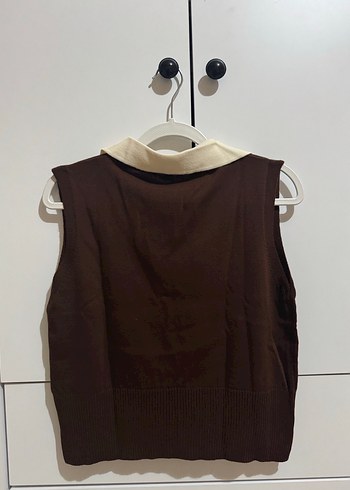 Kahverengi Polo Yaka Kadın Süveter - Görsel 2