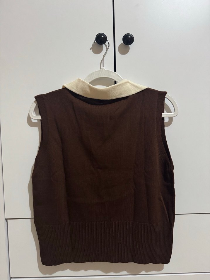 Kahverengi Polo Yaka Kadın Süveter - Görsel 2