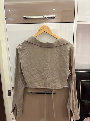 m Beden camel Renk pull bear bağlamalı gömlek
