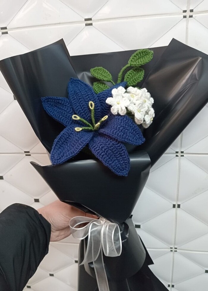 Amigurumi Orgu Cicek Buketi  - Görsel 2