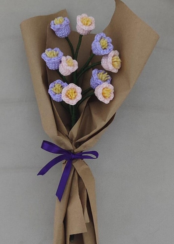 Amigurumi Orgu Cicek Buketi - Görsel 2