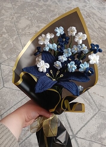 Fenerbahçe Örgü Cicek Buketi - Görsel 7