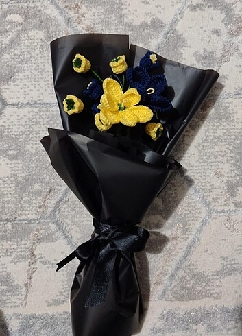 Fenerbahçe Örgü Cicek Buketi - Görsel 6
