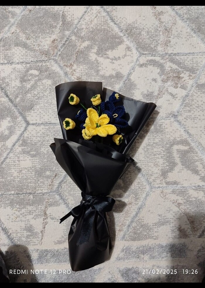 Fenerbahçe Örgü Cicek Buketi  - Görsel 4