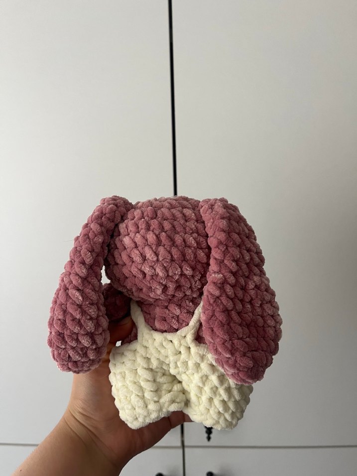 Amigurumi Pembe Peluş Tavşan Oyuncak - Görsel 3