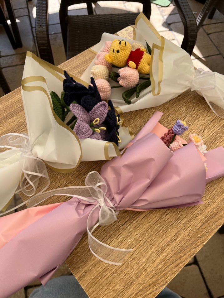 Amigurumi Orgu Lale Cicek Buketi - Görsel 4