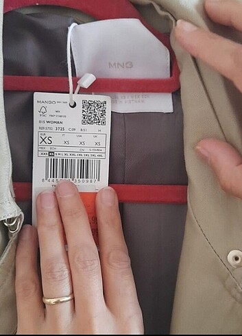 Mango Mango trençkot Xs Beden hiç kullanılmamış etiketli sıfır ürün