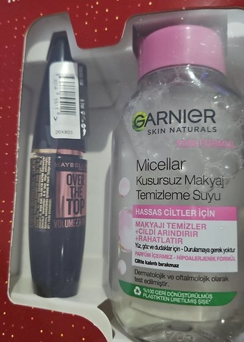 Garnier Hassas Ciltler Micellar Temizleme Suyu ve Maskara Seti - Görsel 3