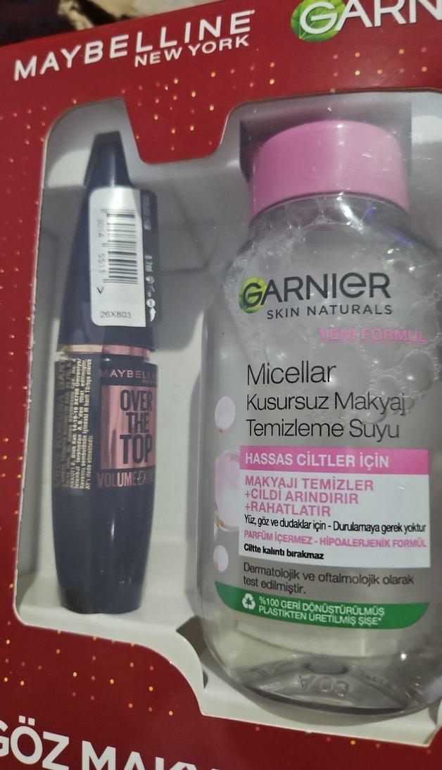 Garnier Hassas Ciltler Micellar Temizleme Suyu ve Maskara Seti - Görsel 3