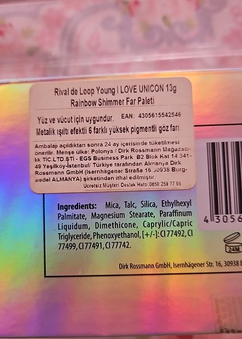 metalik Işıltılı Göz Farı Paleti - Görsel 2