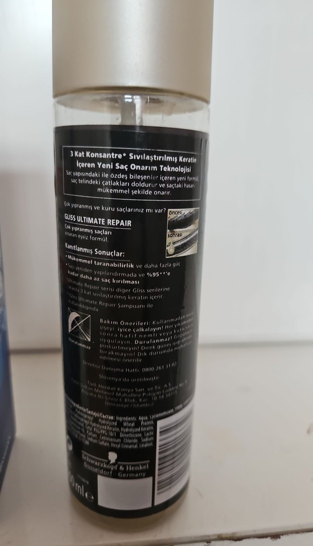 ISANA sac bakim Toniği ve Schwarzkopf gliss sivi sac kremi - Görsel 3