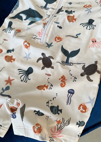 Kısa Kollu Deniz Desenli Bebek  Mayo - Görsel 3