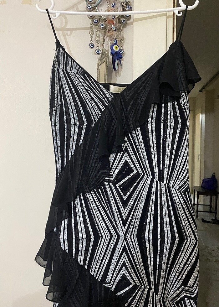 KOTON PARILTILI DÜĞÜN MEZUNİYET ELBİSESİ - Görsel 2