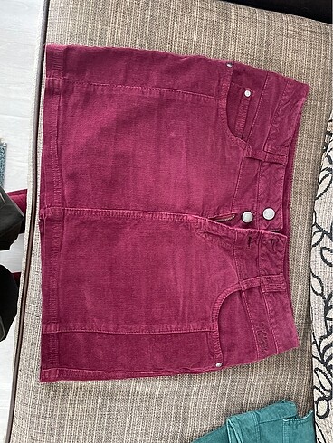 38 Beden bordo Renk Mini etek