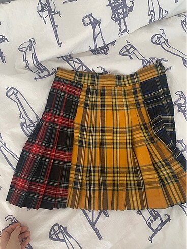 xs Beden çeşitli Renk zara ekoseli etek