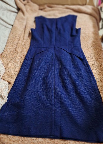 Lacivert Kemerli Midi Örme Elbise - Görsel 5