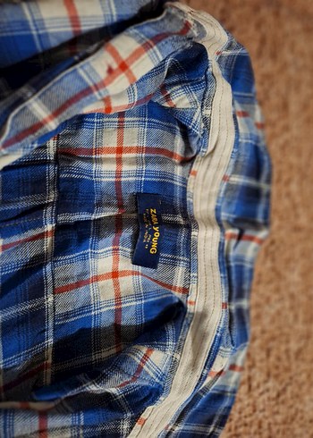 Mavi Batik Desenli Düğmeli Kadın Gömlek - Görsel 4