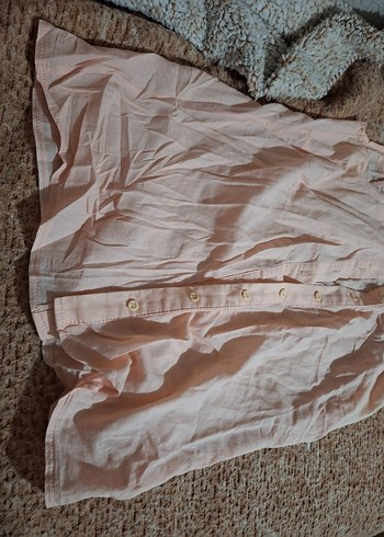 Bej Keten Düğmeli Bohem Kolsuz Gömlek - Görsel 2