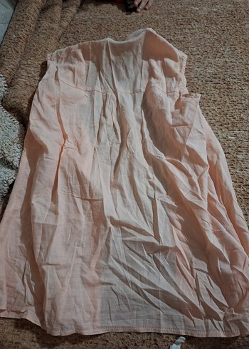 Bej Keten Düğmeli Bohem Kolsuz Gömlek - Görsel 5