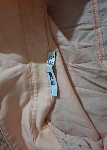 Bej Keten Düğmeli Bohem Kolsuz Gömlek - Görsel 4