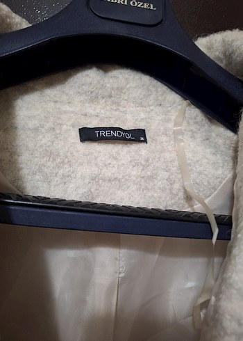 Nakışlı Beyaz Midi Kadın Palto - Görsel 6