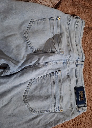 Kadın Bej Midi Bol Kesim Kot Pantolon - Görsel 5