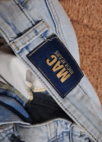 Kadın Bej Midi Bol Kesim Kot Pantolon - Görsel 3