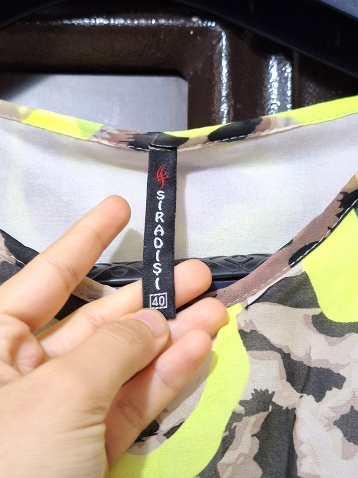 Renkli Desenli Uzun Kadın Elbise - Görsel 4