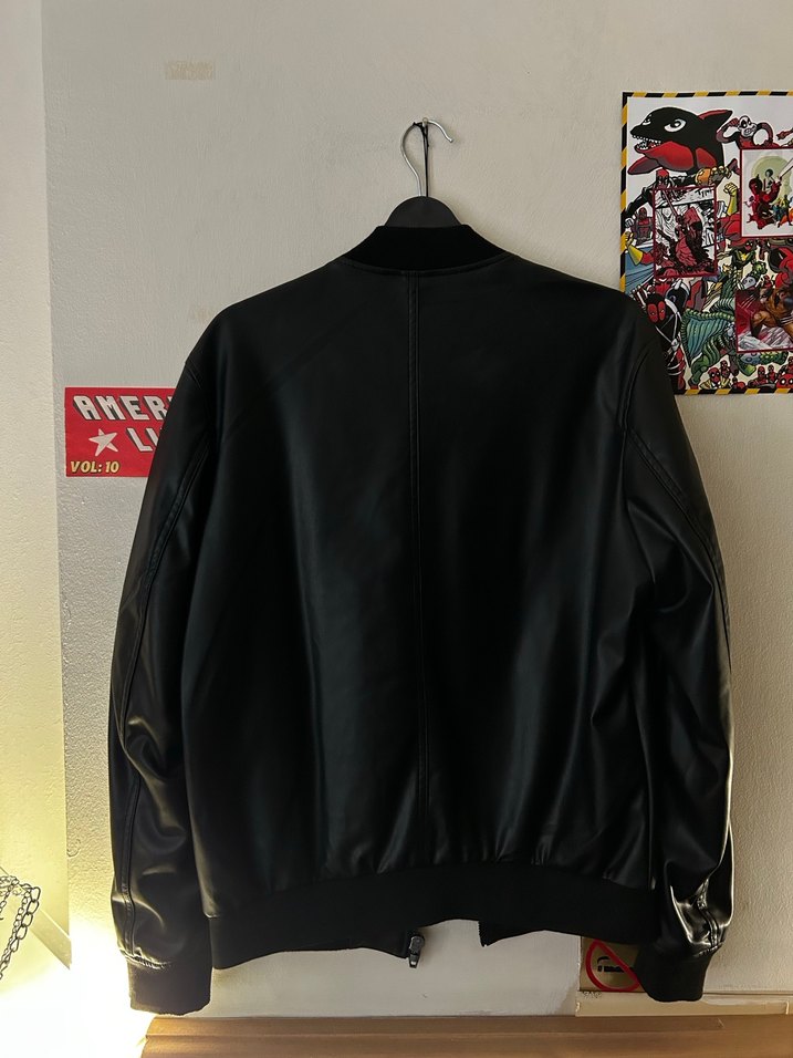 Erkek Zara Deri Ceket - Görsel 4