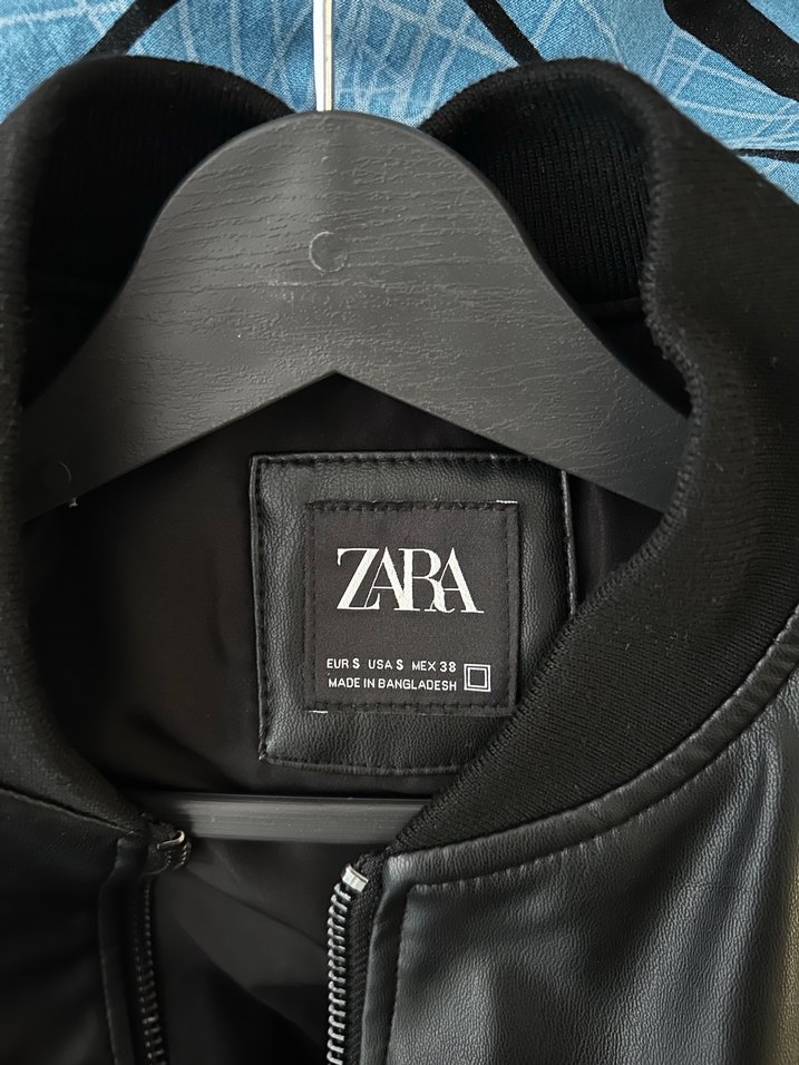 Erkek Zara Deri Ceket - Görsel 3