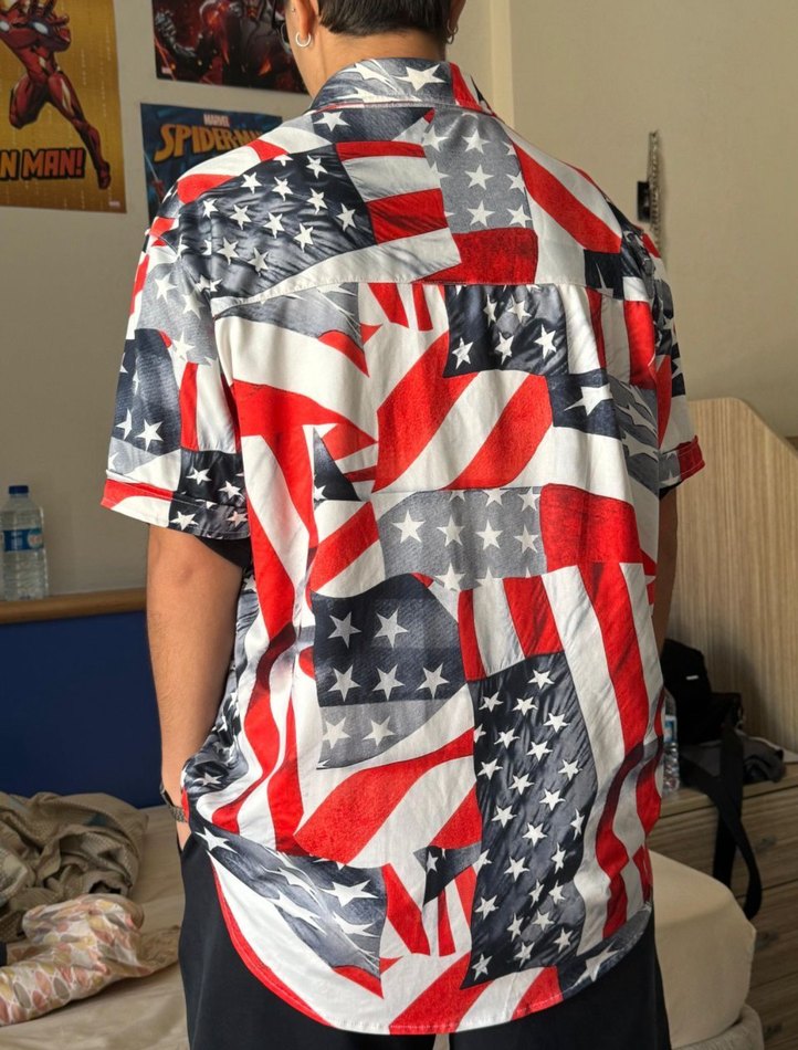 vintage kısa kollu Gömlek - Görsel 3