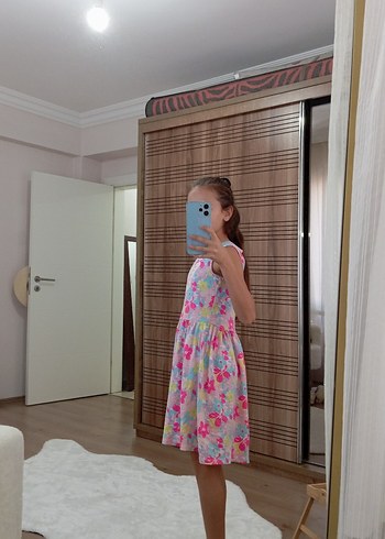 LC Waikiki Pembe Transparan Midi Elbise