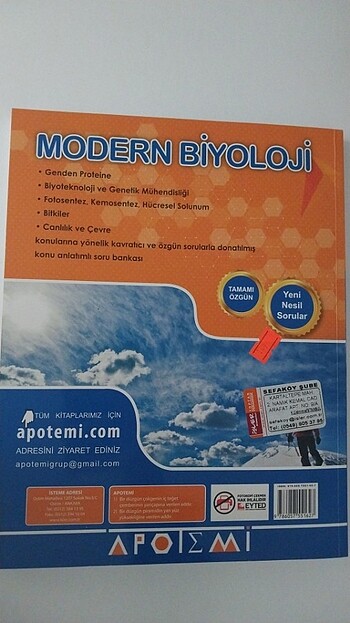  Modern Biyoloji Apotemi Yayınları