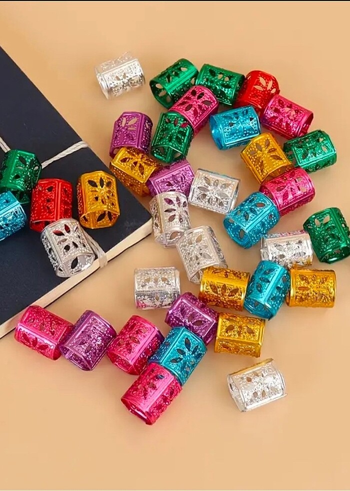 20 Adet Rastgele Renk Saç Örgüsü Klipsleri - Görsel 4