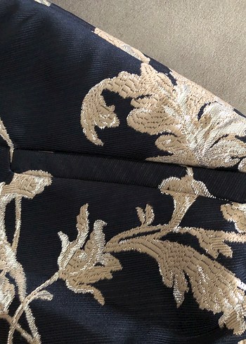 Kadın Altın Desenli Fermuarlı Ceket - Görsel 2