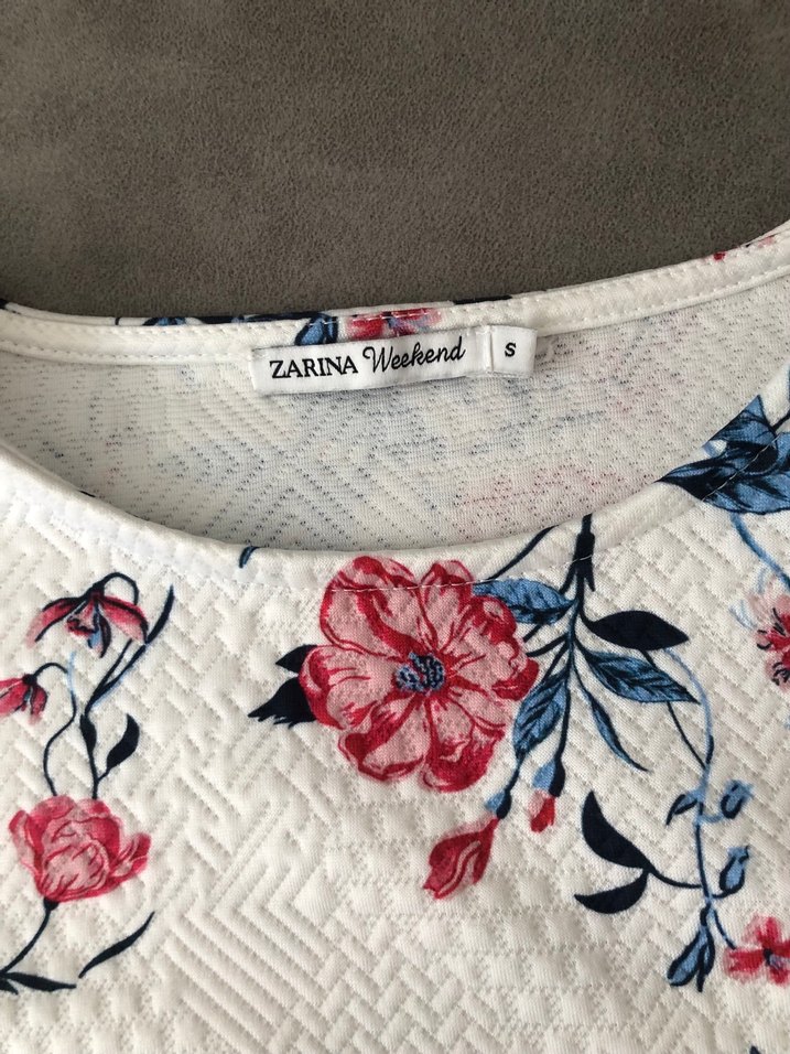 Dantel Detaylı Çiçek Desenli 3/4 Kollu Bluz - Görsel 3