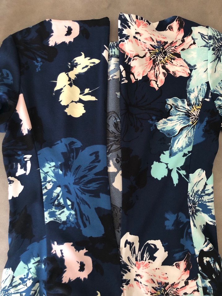 Çiçek Desenli Kısa Kollu Midi Elbise - Görsel 2