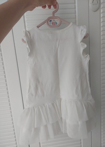 Kız Çocuk Beyaz Fırfırlı Elbise - Görsel 2