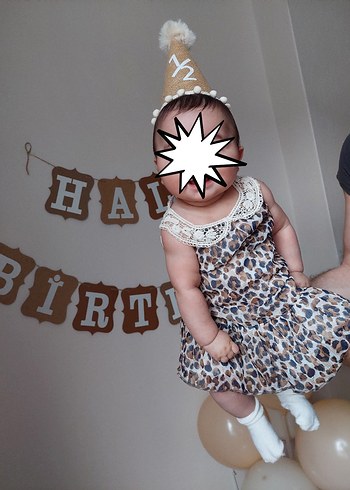 Kız Çocuk Dantel Yaka Desenli Kolsuz Elbise - Görsel 3