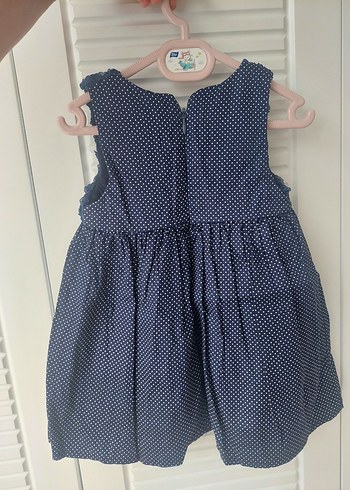 Kız Çocuk Lacivert Kolsuz Elbise - Görsel 2