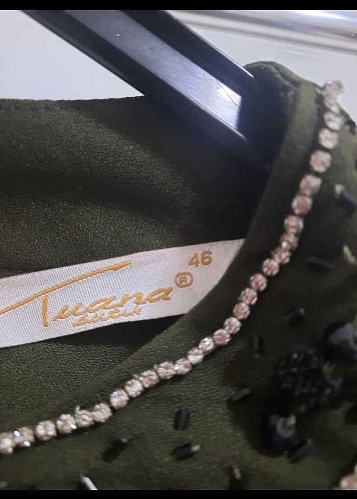 Haki Yeşil Uzun elbise - Görsel 2