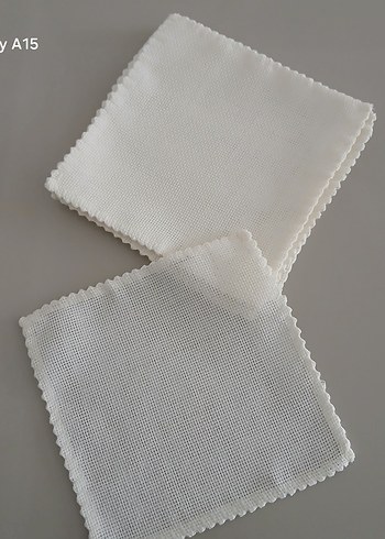 Beyaz Geleneksel El Yapımı kahve sunum Peçete Seti adet fiyatıdı - Görsel 2