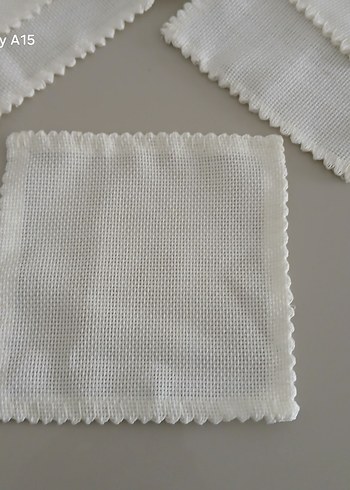 Beyaz Geleneksel El Yapımı kahve sunum Peçete Seti adet fiyatıdı - Görsel 3