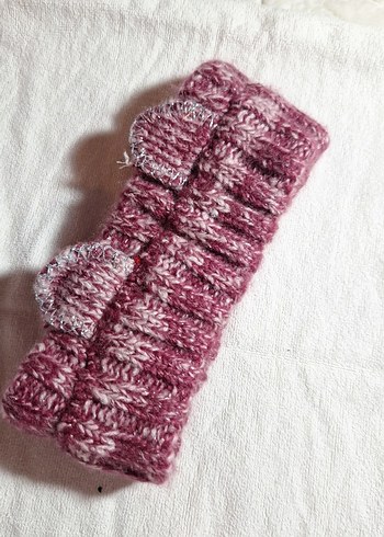 Bordo Örgü Kadın Saç Bandı - Görsel 3