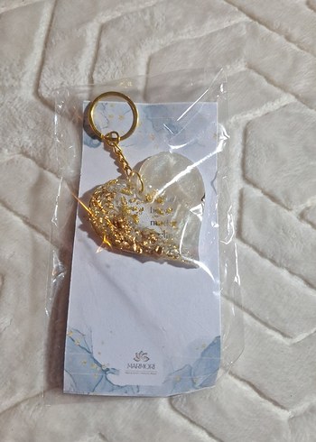 Altın Renk Zincir Detaylı Bohemana Anahtarlık - Görsel 2