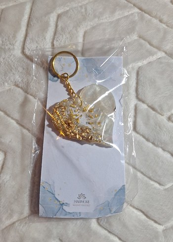 Altın Renk Zincir Detaylı Bohemana Anahtarlık - Görsel 3