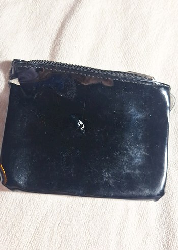 Siyah Süet Fermuarlı Kadın Cüzdanı - Görsel 3