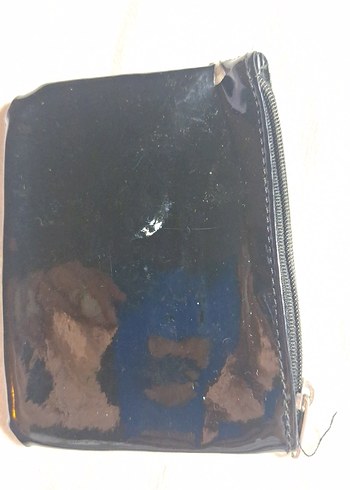 Siyah Süet Fermuarlı Kadın Cüzdanı - Görsel 2