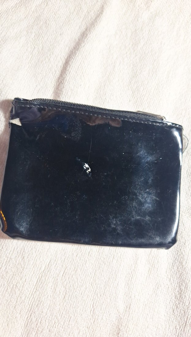 Siyah Süet Fermuarlı Kadın Cüzdanı - Görsel 3